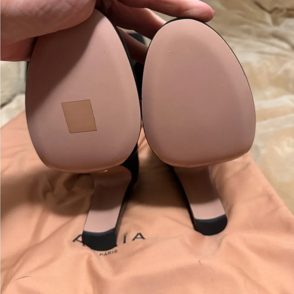 Prada Black Leather Over the Knee Boots 41/11M - Picture 2 of 3